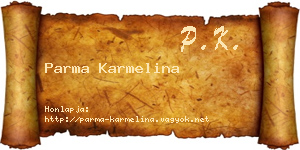 Parma Karmelina névjegykártya